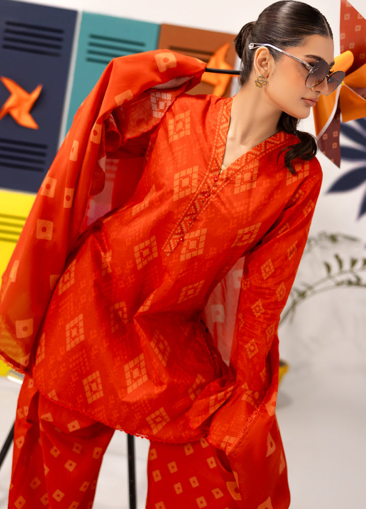 Coco Popup by Al Zohaib Unstitched Printed Lawn 3 Piece Suit AZ26UCP D-6 - Summer Collection