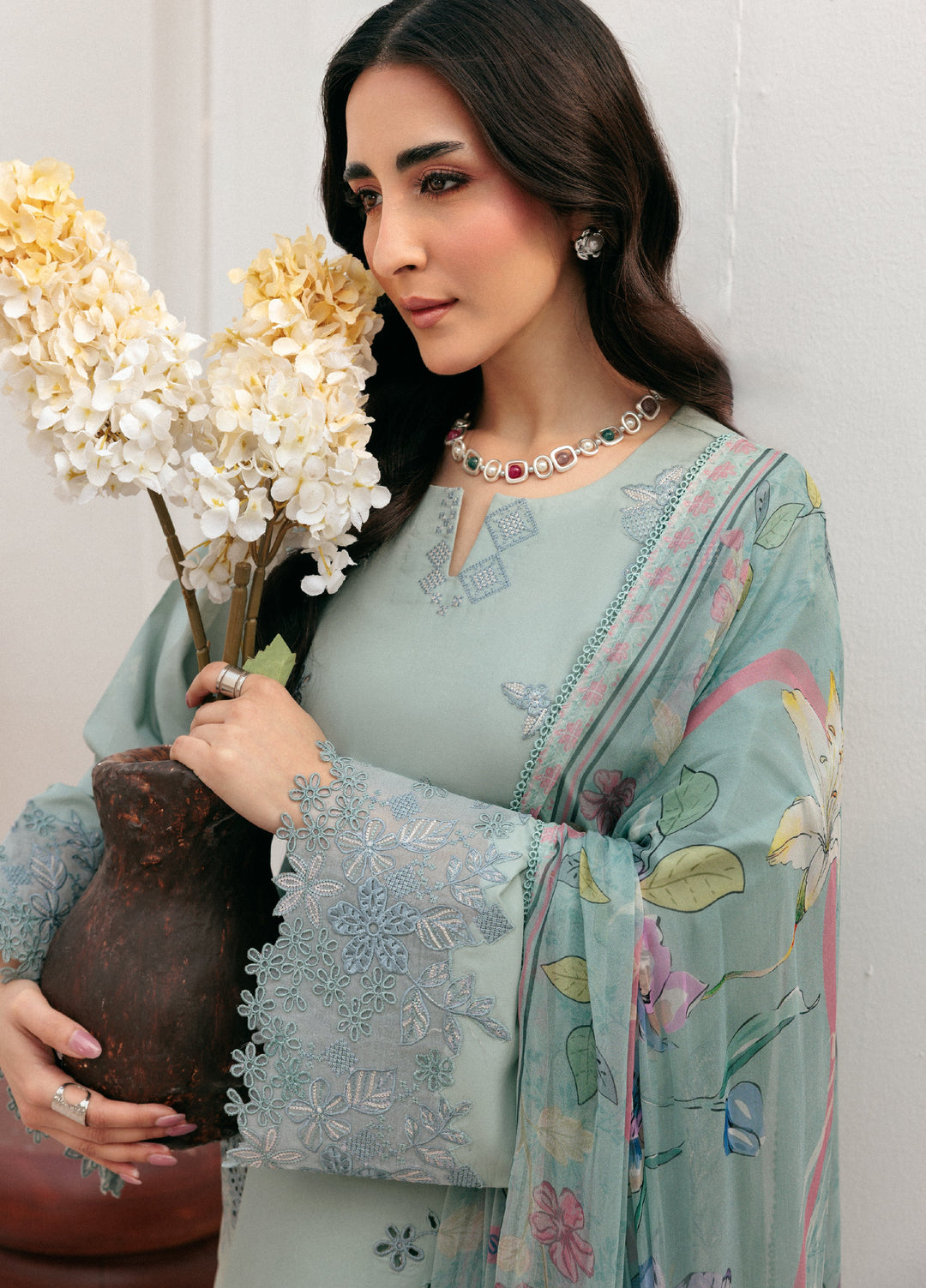 Zync by Florent Untitched Lawn Embroidered 3 Piece Suit FL26UZ FZ-2A - Summer Collection