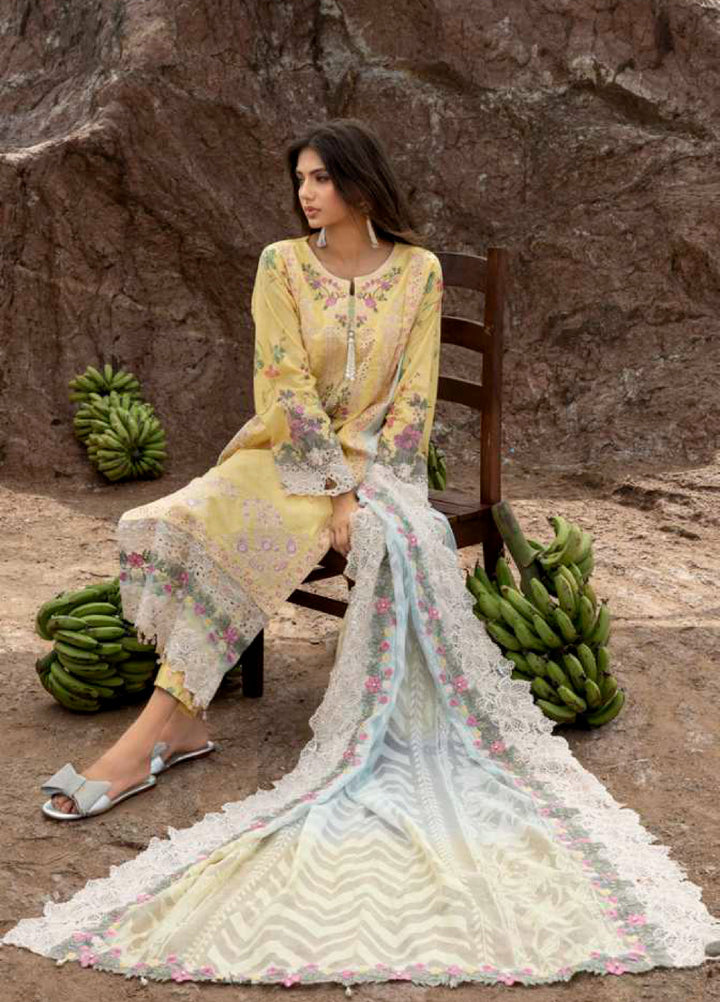 Mahiymaan by Al Zohaib Unstitched Embroidered Luxury Lawn 3 Piece Suit AZ26UM D-10 - Festive Collection