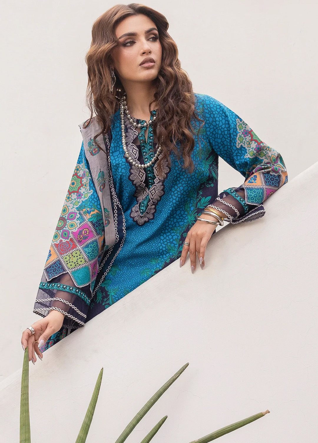 Andaaz by Charizma Unstitched Embroidered Lawn 3 Piece Suit CHR26UAL CAD6-03 - Summer Collection