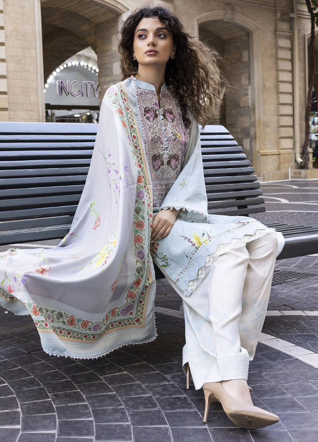 Meerak Women Pret Premium Embroidered Linen 3 Piece Sophia - Winter Collection