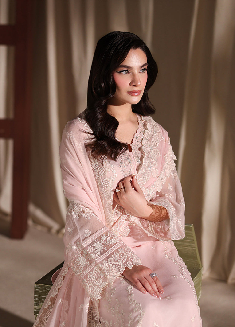 Azure Unstitched Embroidered Chiffon 3 Piece Suit AZ26ULC Twirling Tulip - Festive Collection