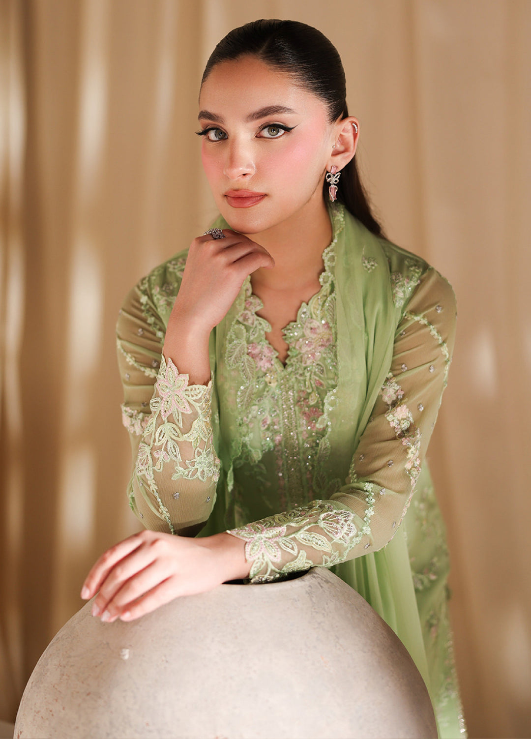 Azure Unstitched Embroidered Chiffon 3 Piece Suit AZ26ULC Fairy Fern - Festive Collection