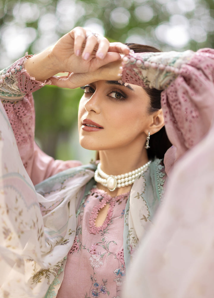 Elaf Premium Chikankari Unstitched Printed Lawn 3 Piece Suit EL26UPC ERC-8A SAHAA - Summer Collection