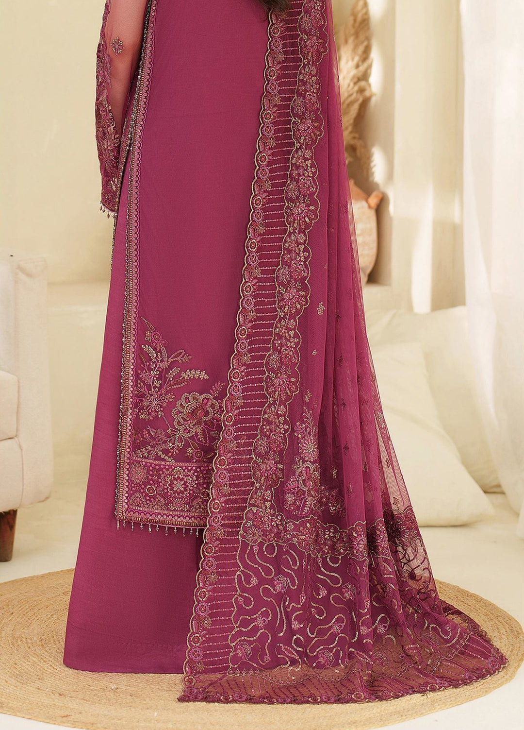 Meesa by Zarif Unstitched Net Embroidered Suits 3 Piece ZR25UF ZRF-ML-03 ORILA - Winter Collection