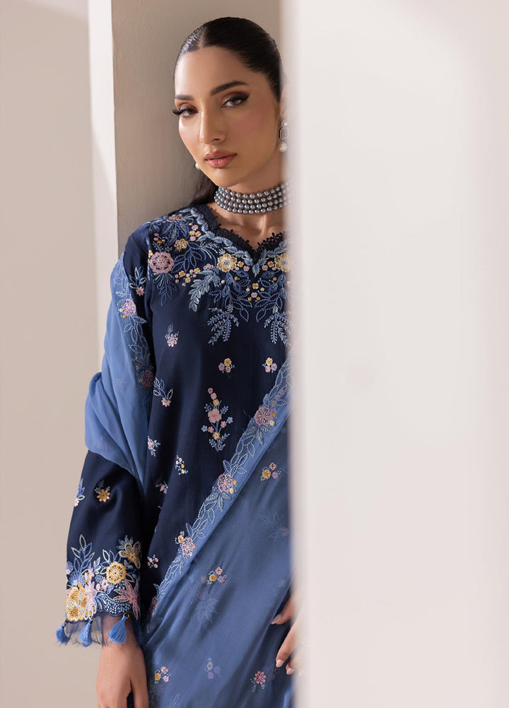 RajBari Exclusive Unstitched Embroidered Lawn 3 Piece Suit RB26UE D-7 - Summer Collection