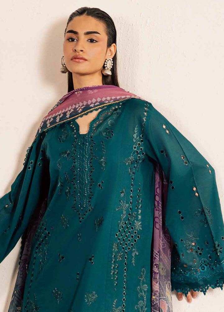 Bazar by Nureh Unstitched Chikankari Lawn 4 Piece Suit NU26UNL NE-256 - Eid Collection