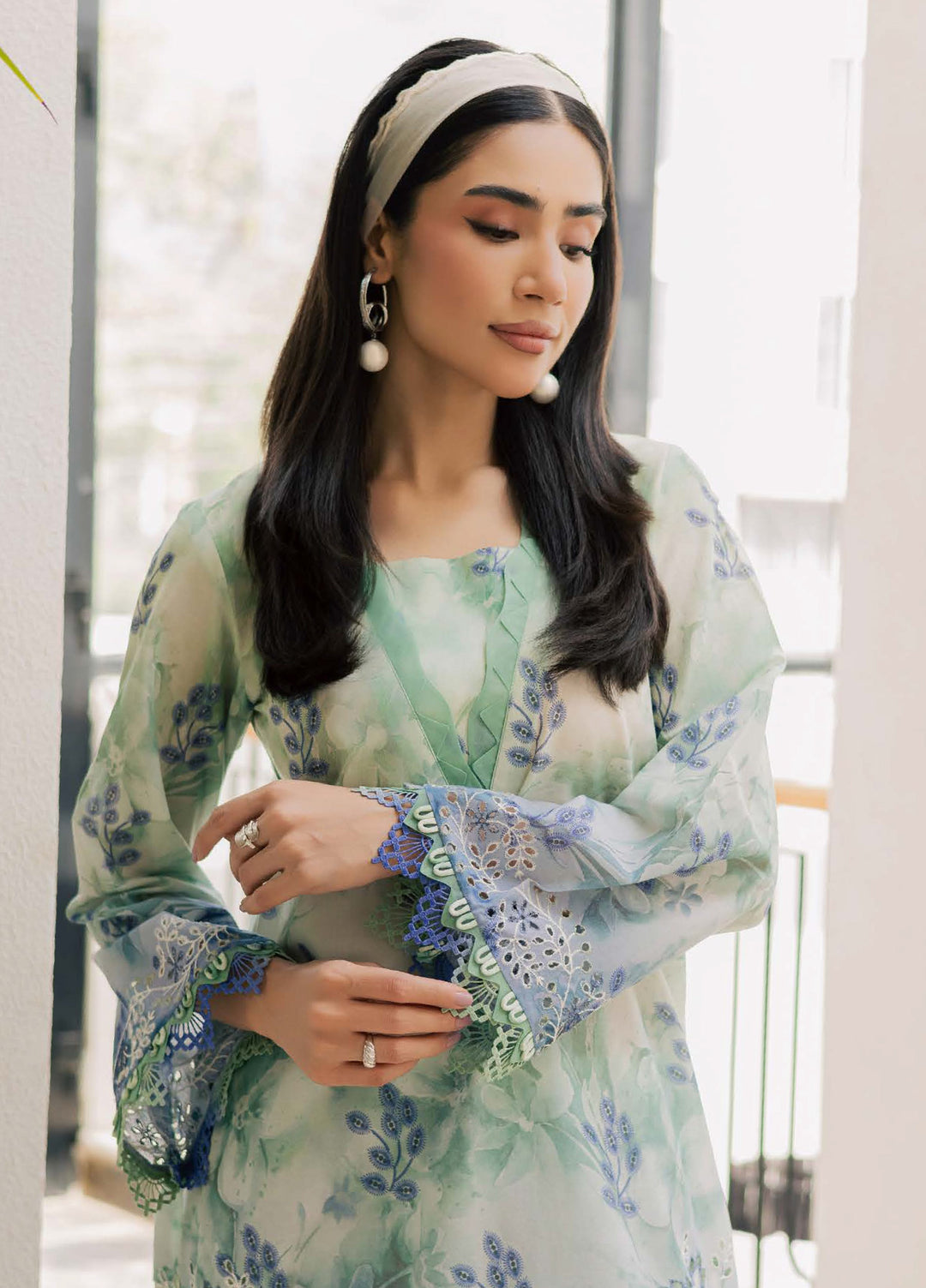Ballerina by Nureh Unstitched Chikankari Embroidered Lawn 2 Piece Suit NU26UBCL NU2-208 - Summer Collection