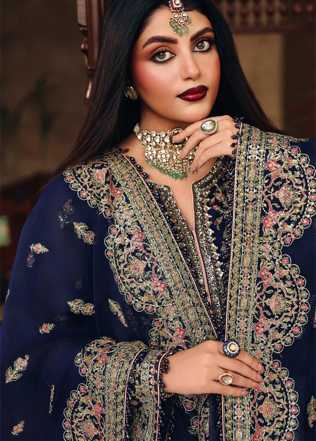 Silsila by Meeral Pret Embroidered Organza 3 Piece Nafeesa - Festive Collection