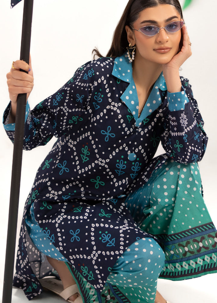 Coco Popup by Al Zohaib Unstitched Printed Lawn 3 Piece Suit AZ26UCP D-7 - Summer Collection