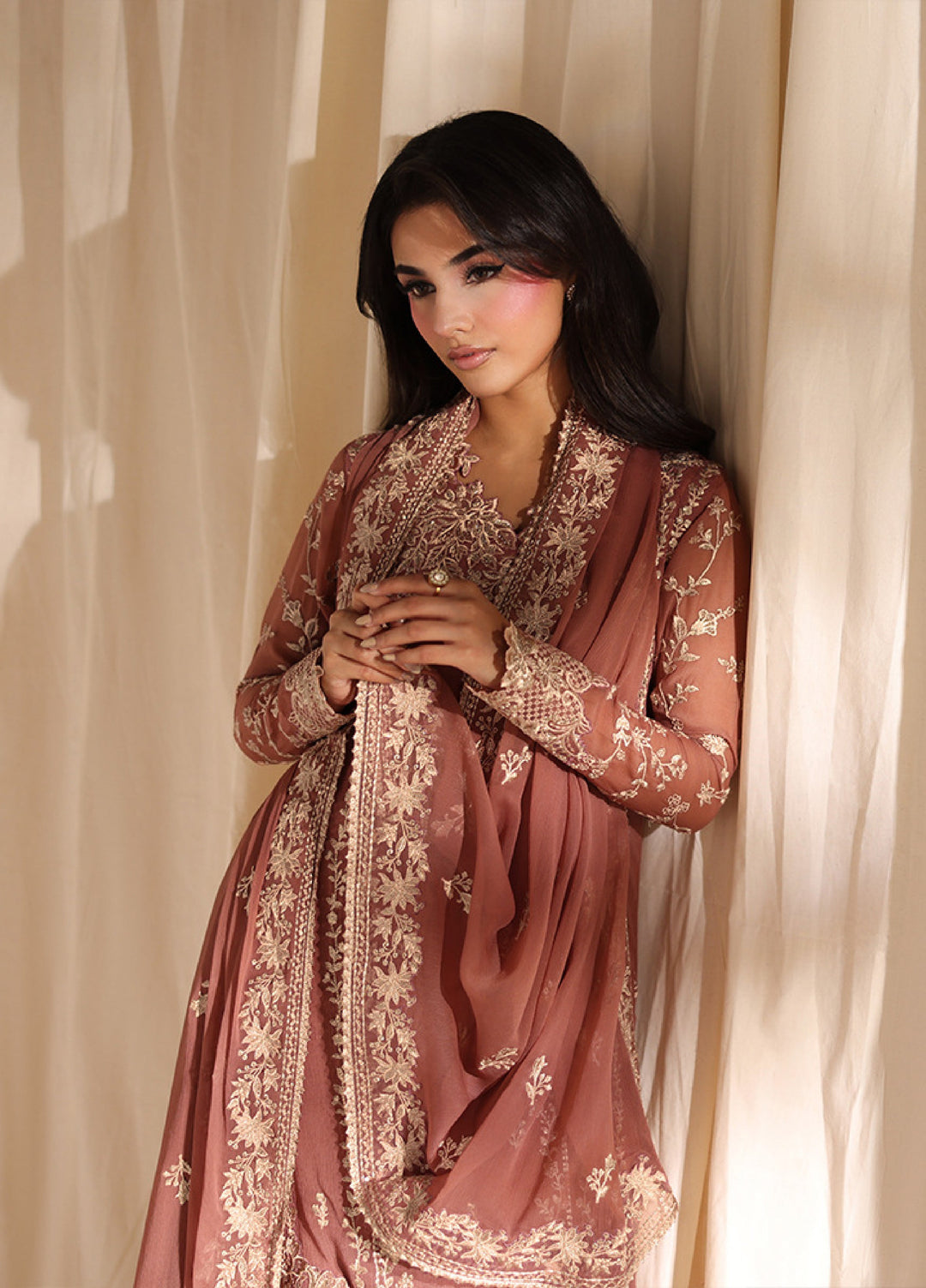 Azure Unstitched Embroidered Chiffon 3 Piece Suit AZ26ULC Lilywood - Festive Collection