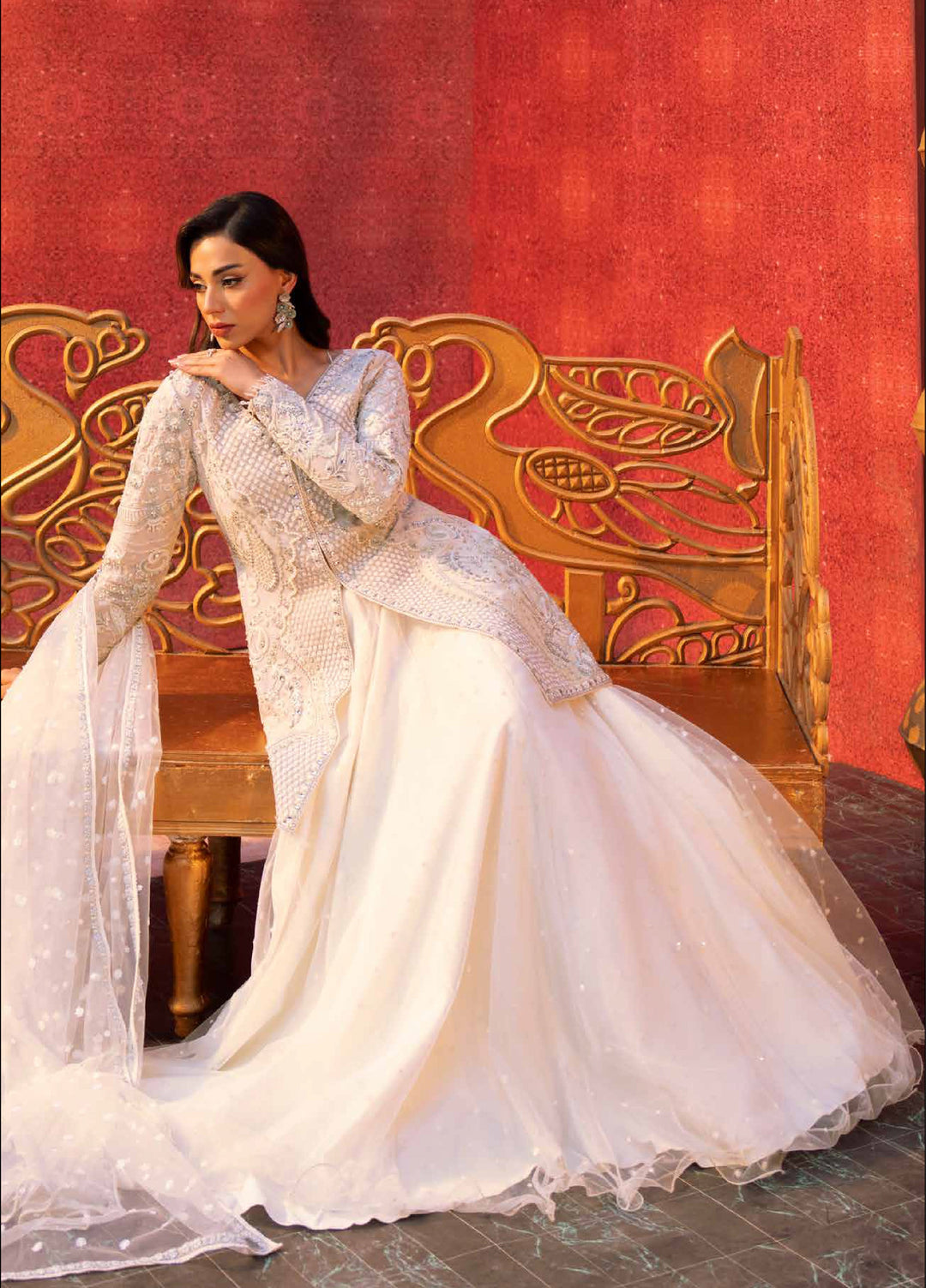 Zarmina by Zariya Unstitched Embroidered Bareeze Net 3 Piece Suit ZRY26UZ ZB50043 - Festive Collection