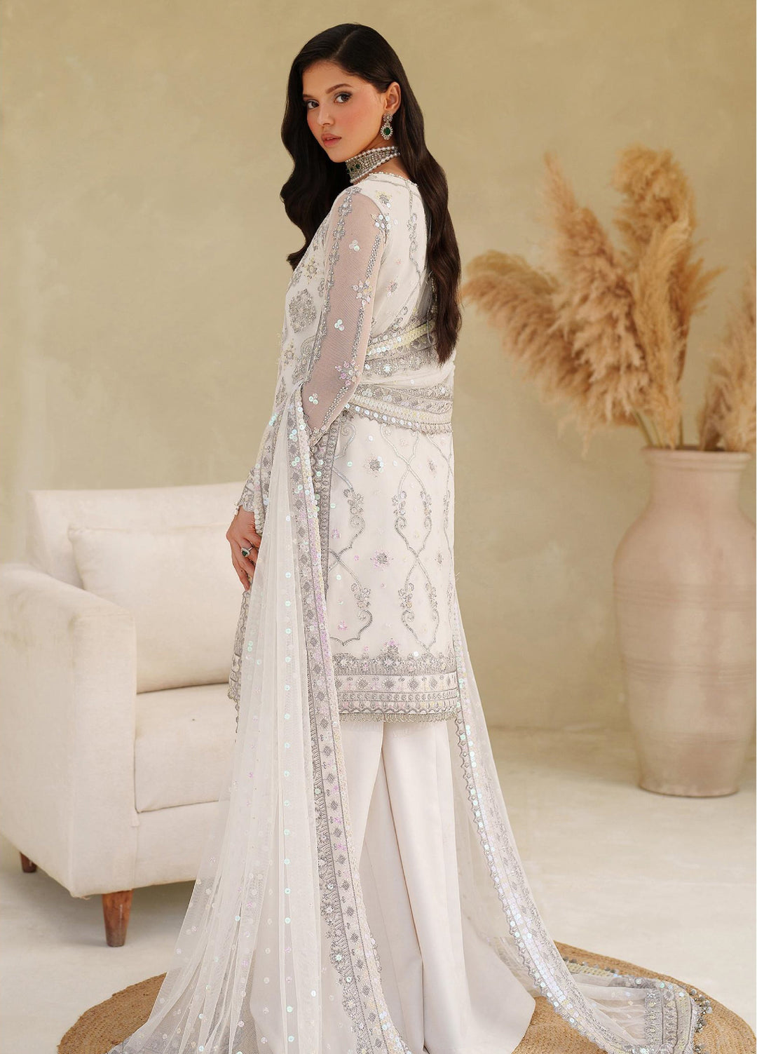 Meesa by Zarif Unstitched Net Embroidered Suits 3 Piece ZR25UF ZRF-ML-01 MEEHAR - Winter Collection