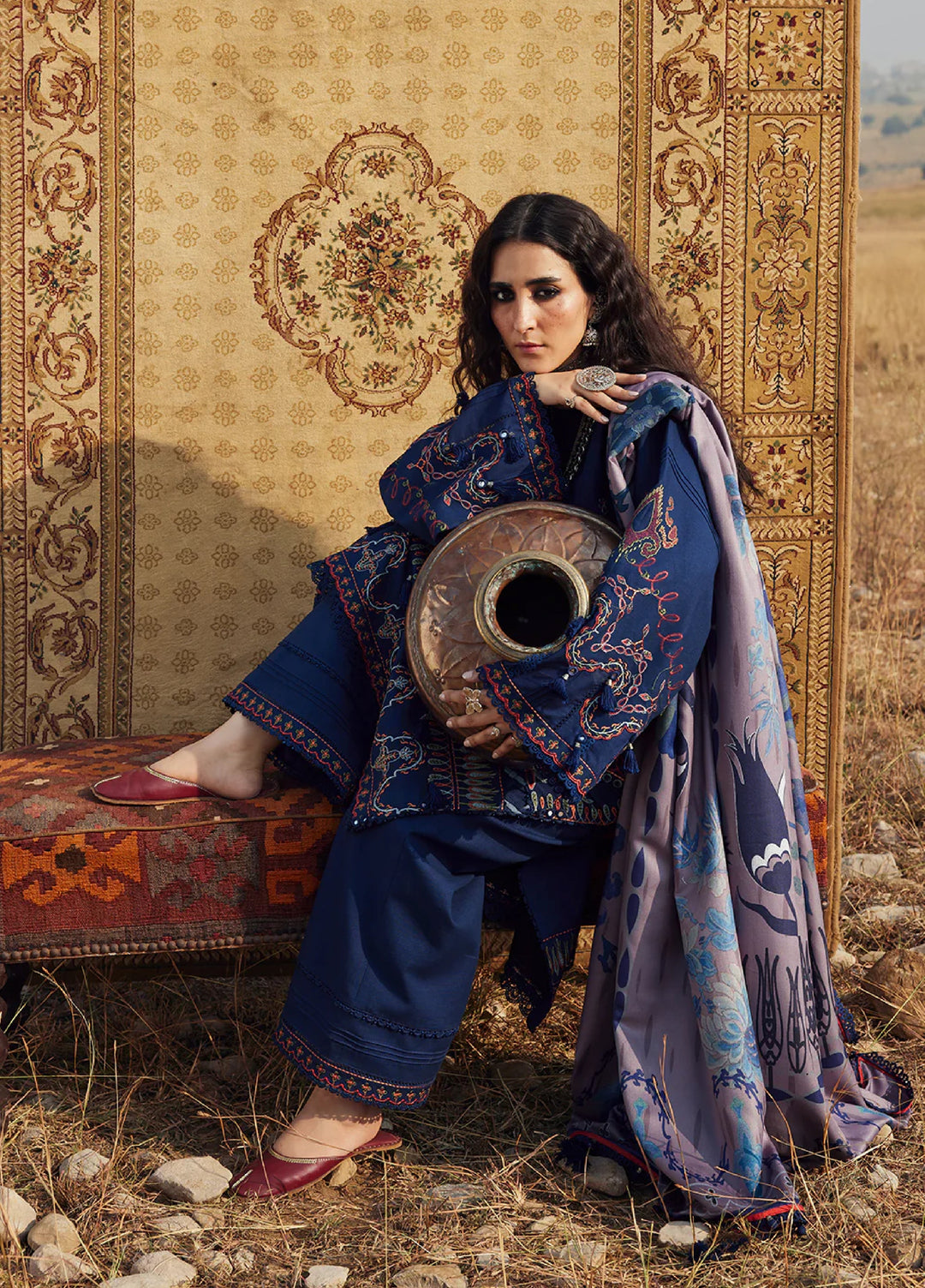 Saira Rizwan Unstitched Khaddar Embroidered Suits 3 Piece SR25UW D-08 Mahrukh - Winter Collection