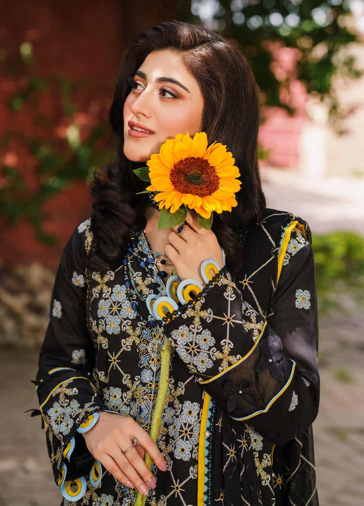 Shurooq Unstitched Luxury Lawn Embroidered 3 Piece SQ25 D-05 Calypso - Festive Collection