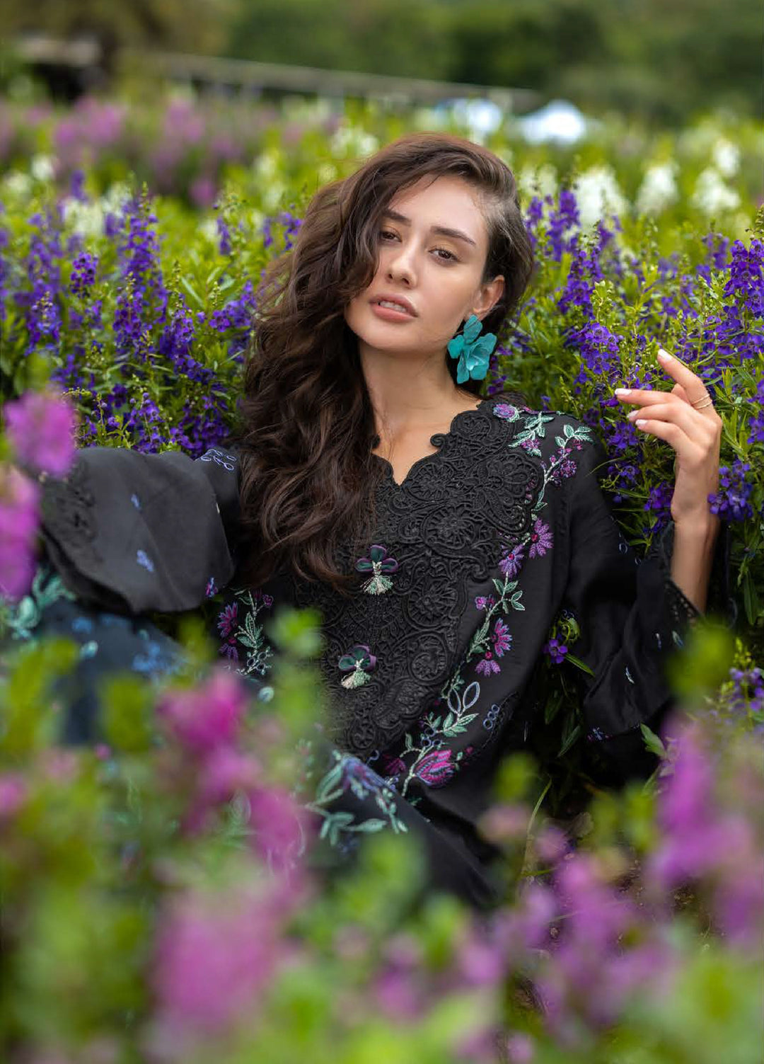 The Secret Garden by Mushq Hemline Unstitched Lawn 3 Piece Suit MU26USG D-11B Garden Lullaby - Summer Collection