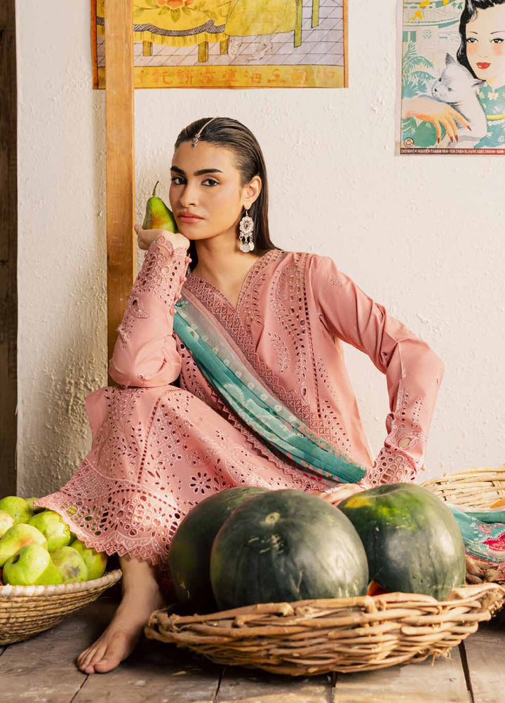 Bazar by Nureh Unstitched Chikankari Lawn 4 Piece Suit NU26UNL NE-252 - Eid Collection
