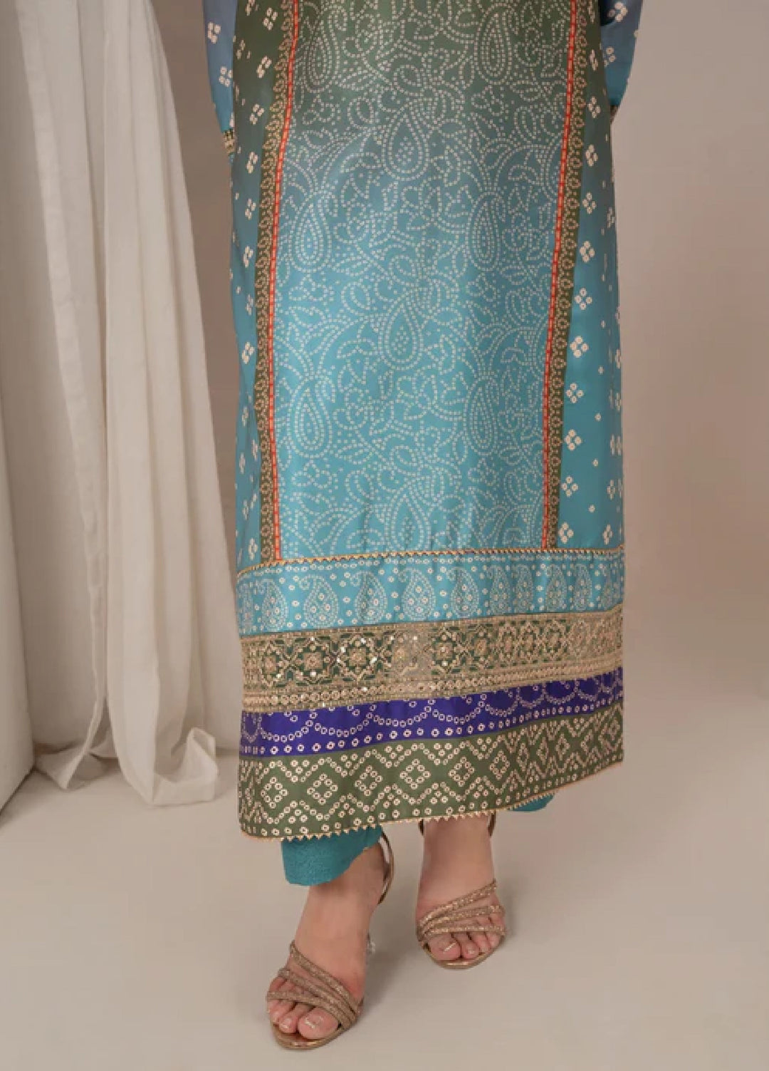 Bandhani by Chandan Nagri Women Pret Embroidered Silk 3 Piece Suit Selin - Formals Collection