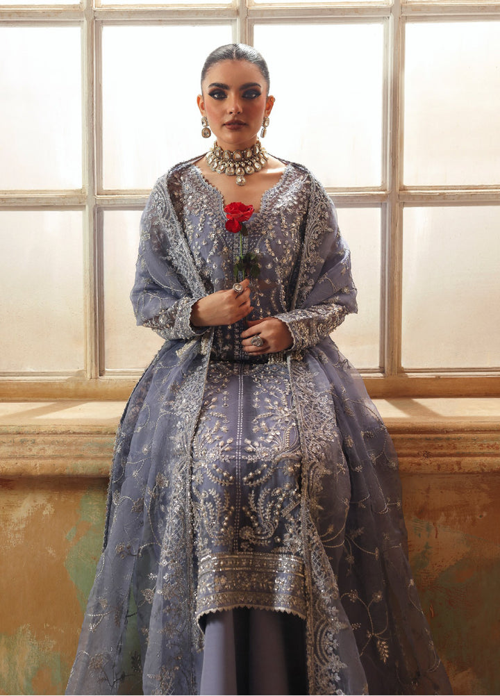 Zyra Unstitched Embroidered Organza 3 Piece Suit ZY26UW D-3 Muse - Wedding Collection
