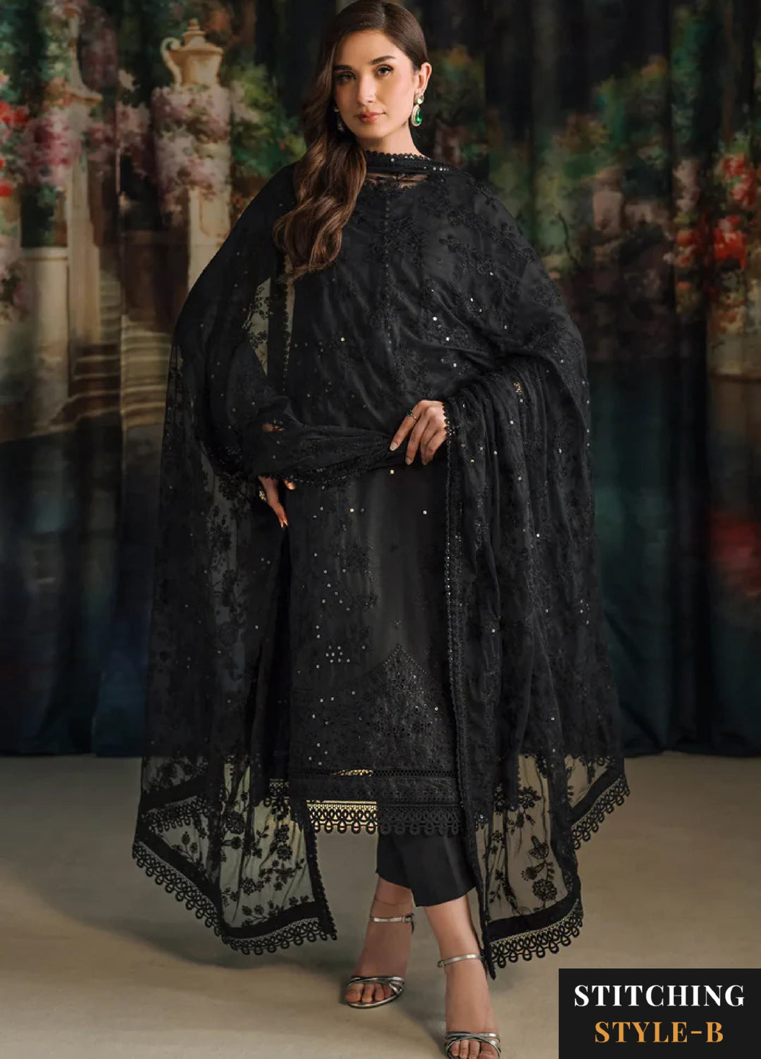 Zarif Women Unstitched Embroidered Raw Silk 3 Piece Suit ZR26UFC ZRF-RW-02 ZIVAH - Festive Collection