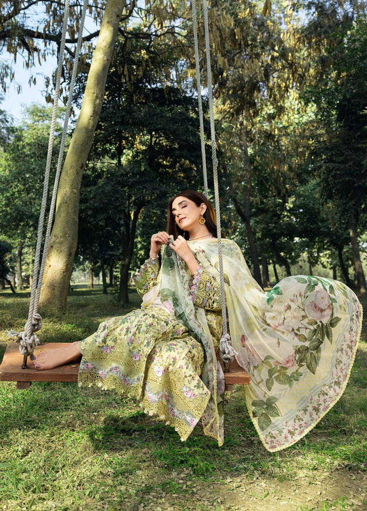 Elaf Premium Chikankari Unstitched Printed Lawn 3 Piece Suit EL26UPC ERC 6A EYRA - Summer Collection