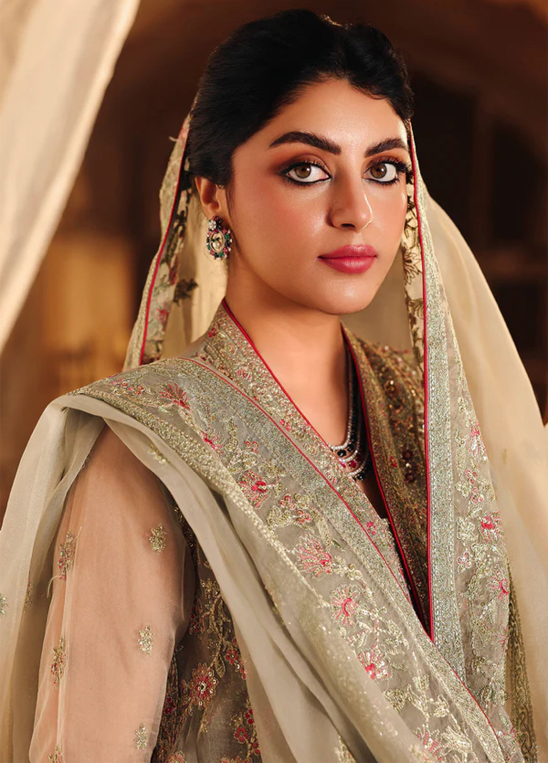 Silsila by Meeral Pret Embroidered Organza 3 Piece Nashmia - Festive Collection