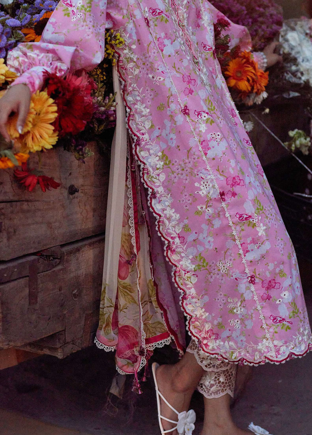 Wild Flower by Zaha Unstitched Embroidered Lawn 3 Piece Suit ZK26UWL ZF26-03 Peony Reverie - Festive Collection