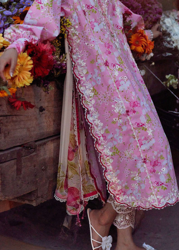 Wild Flower by Zaha Unstitched Embroidered Lawn 3 Piece Suit ZK26UWL ZF26-03 Peony Reverie - Festive Collection