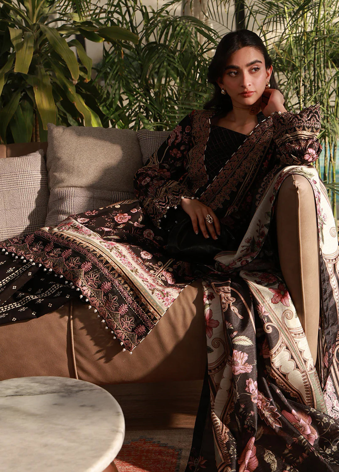 Delia by Gulaal Unstitched Embroidered Lawn 3 Piece Suit GL26UD D-5 Soleil - Summer Collection