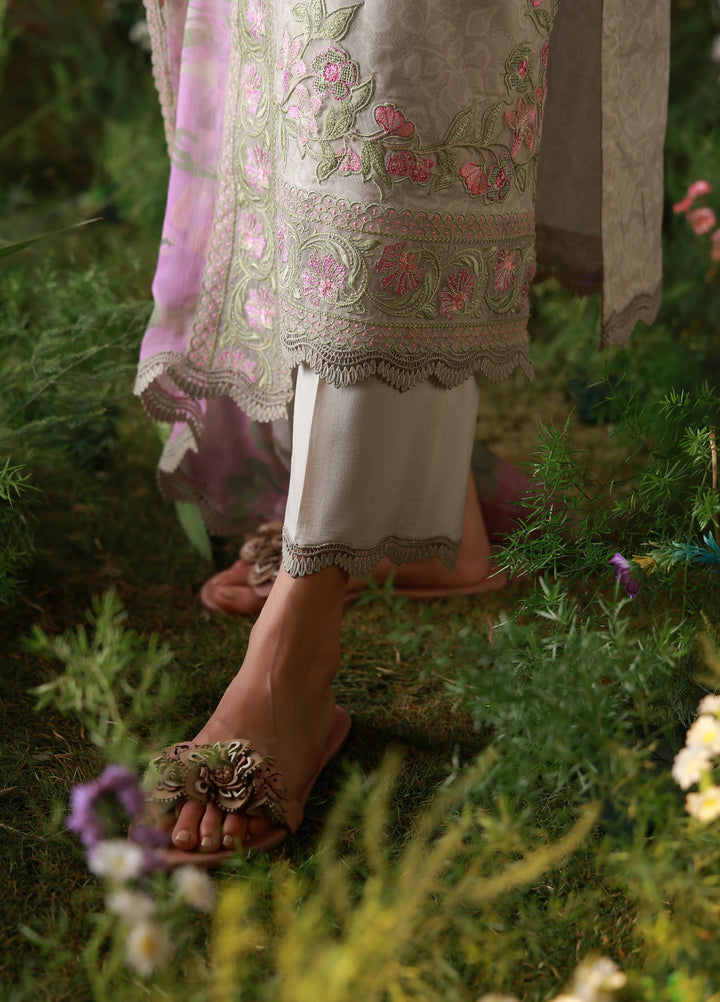 Mirha by Sahar Unstitched Embroidered Lawn 3 Piece Suit SS1-26-38 Ivory Petaline - Summer Collection