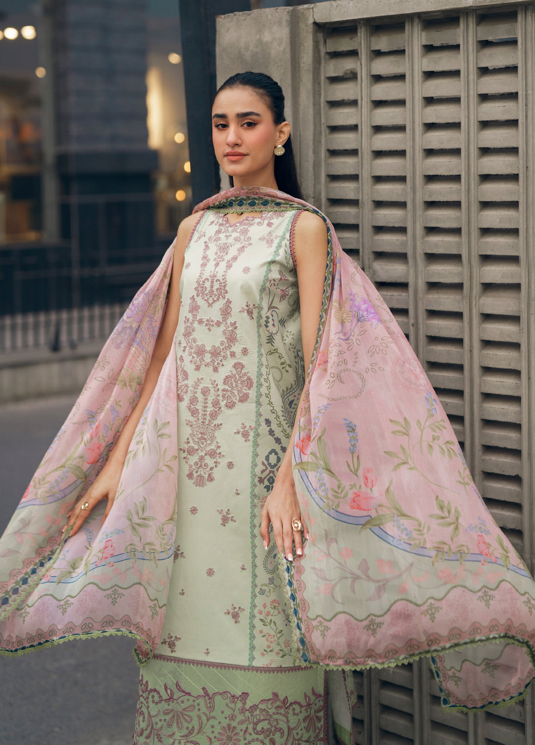 Zync by Florent Unstitched Embroidered Lawn 3 Piece Suit FL26ZU FZ-8B - Summer Collection