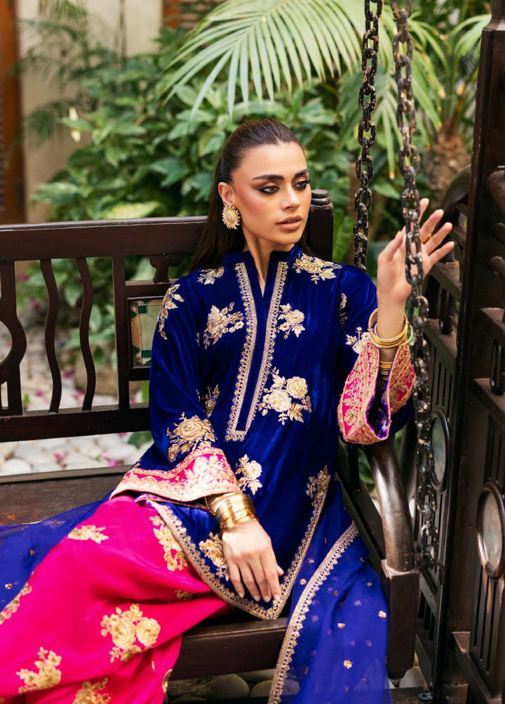 Zainab Chottani Unstitched Velvet Embroidered 3 Piece ZC25UV Jia - Festive Collection