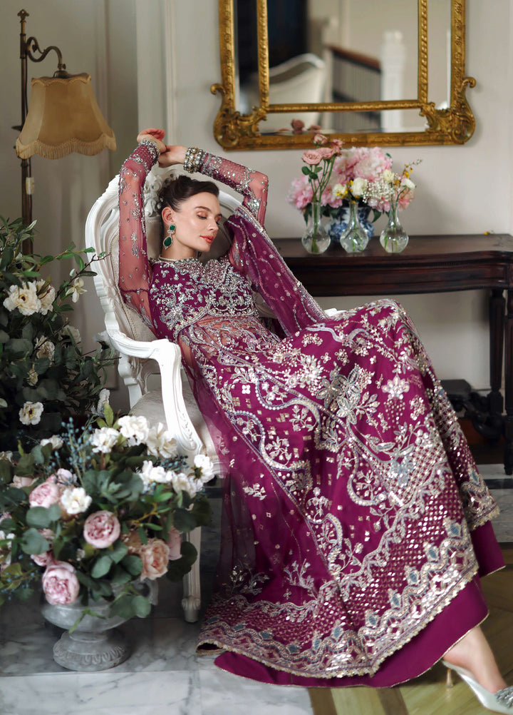 The Muse by Mushq Unstitched Net Embroidered Suits 3 Piece MU26TM Nicole - Wedding Collection