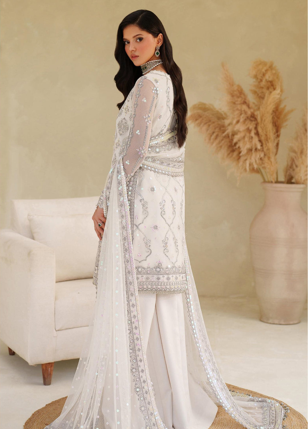 Meesa by Zarif Unstitched Net Embroidered Suits 3 Piece ZAF25MF ZRF-ML-01 MEEHAR - Winter Collection