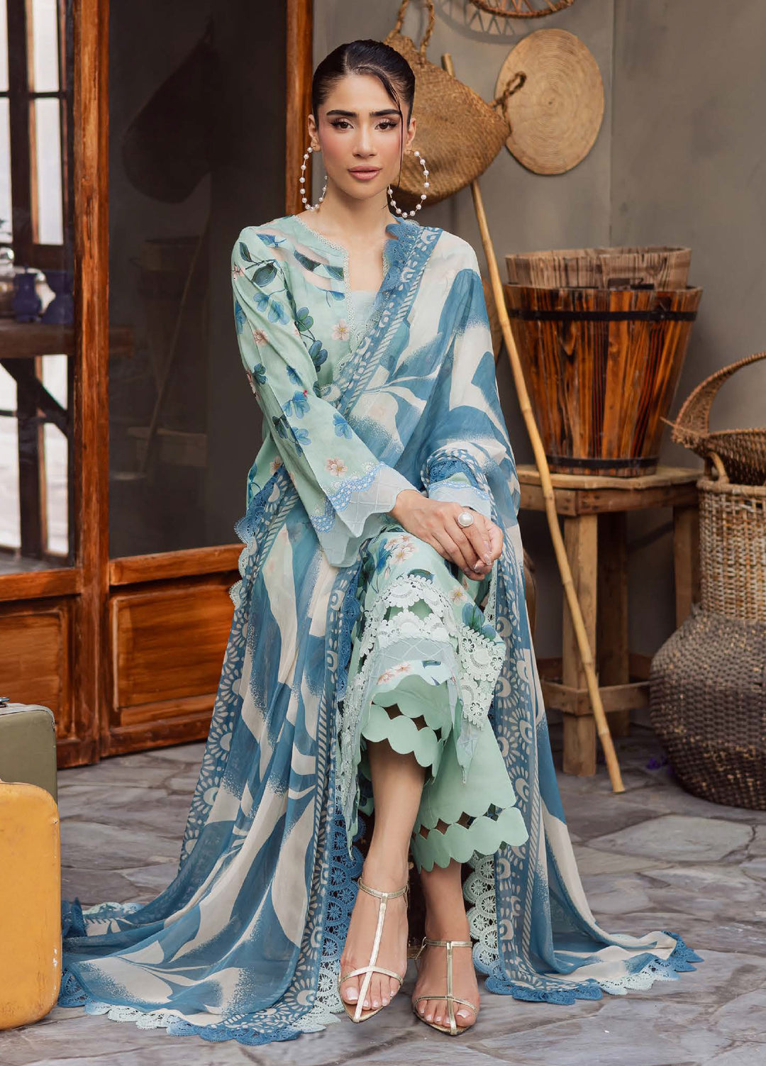 Signature Prints by Nureh Unstitched Printed Lawn 3 Piece Suit NU26USL SP-161 - Summer Collection