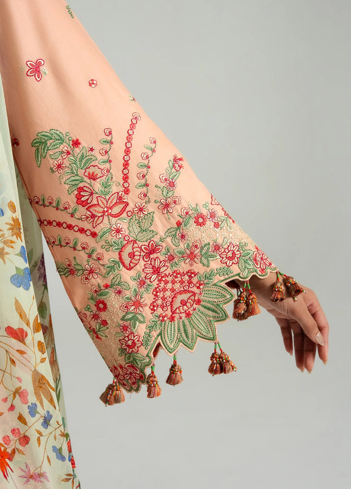 Zan by Hussain Rehar Unstitched Embroidered Lawn 3 Piece Suit HR26UZF Seftali D-102 - Festive Collection