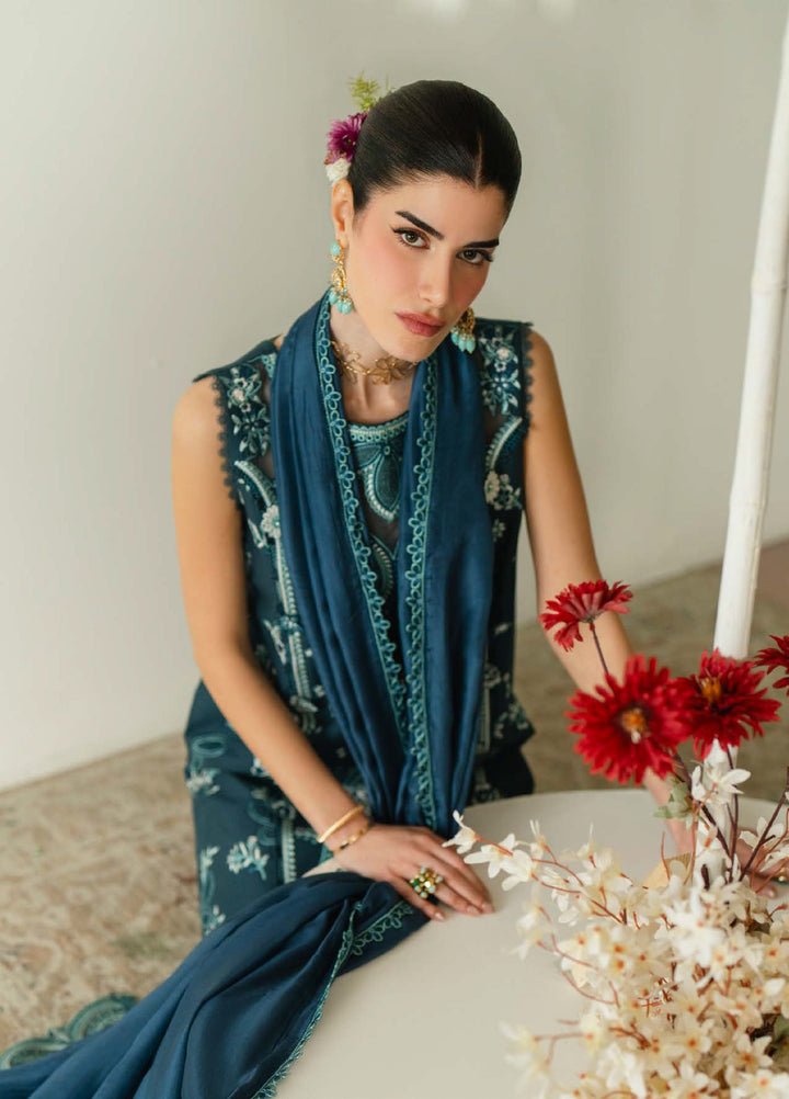 Blooming Flower by Zariya Unstitched Embroidered Lawn 3 Piece Suit ZRY26ULB FAUNA ZB-60101 - Festive Collection