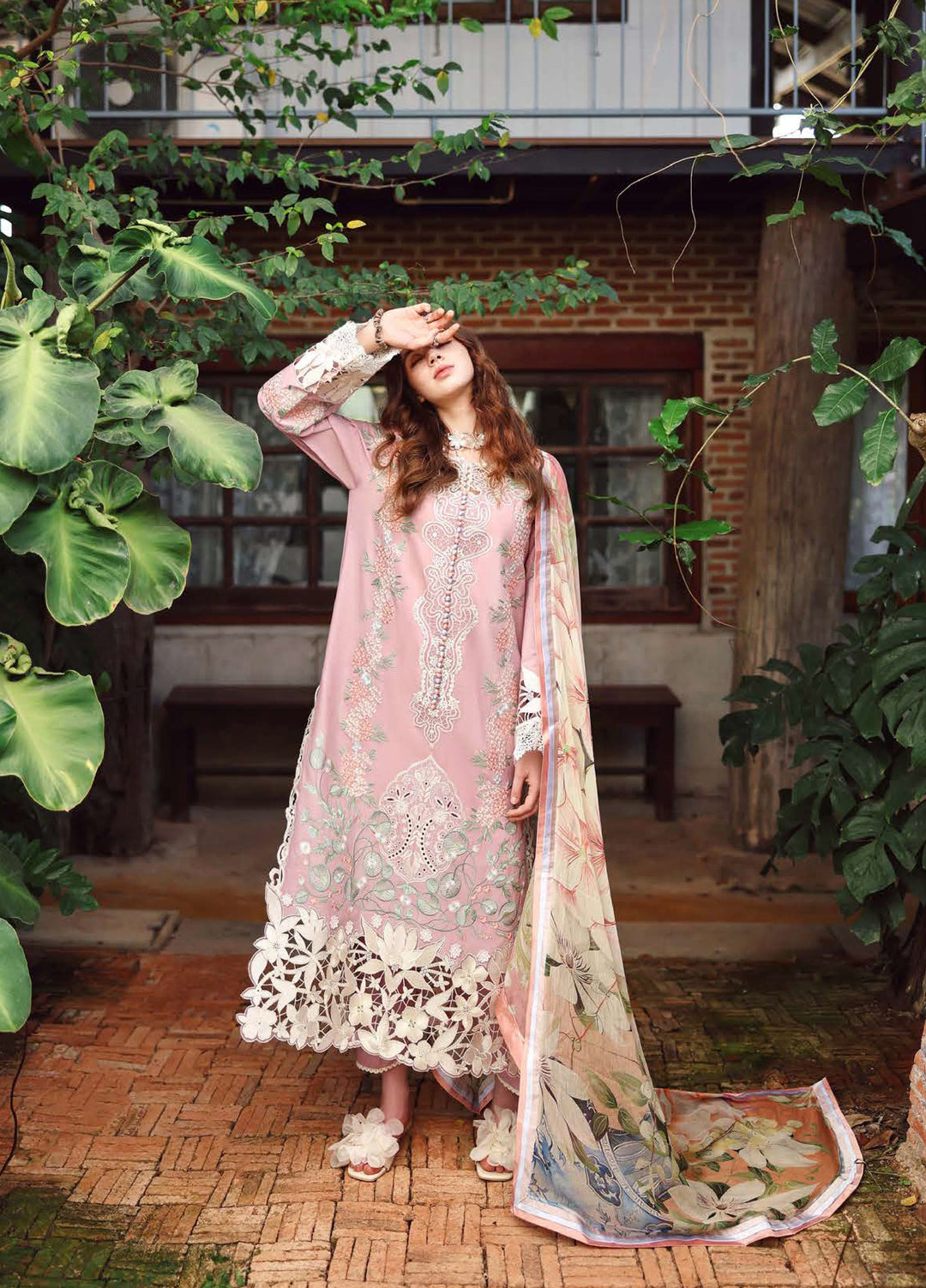 The Secret Garden by Mushq Unstitched Embroidered Lawn 3 Piece Suit MU26ULSG Secret Petals HUNSS260210 - Festive Collection