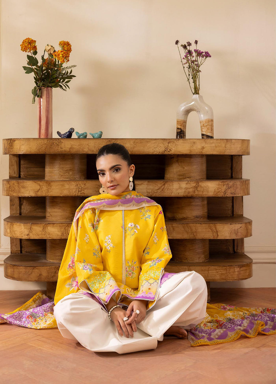 Nissa by RajBari Unstitched Printed Lawn 3 Piece Suit RB26ULN D-01 - Casual Collection