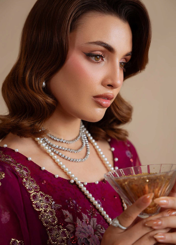 Amaya by Nureh Unstitched Luxury Chiffon Embroidered 3 Piece Suit NU26UA AM-31 - Festive Collection