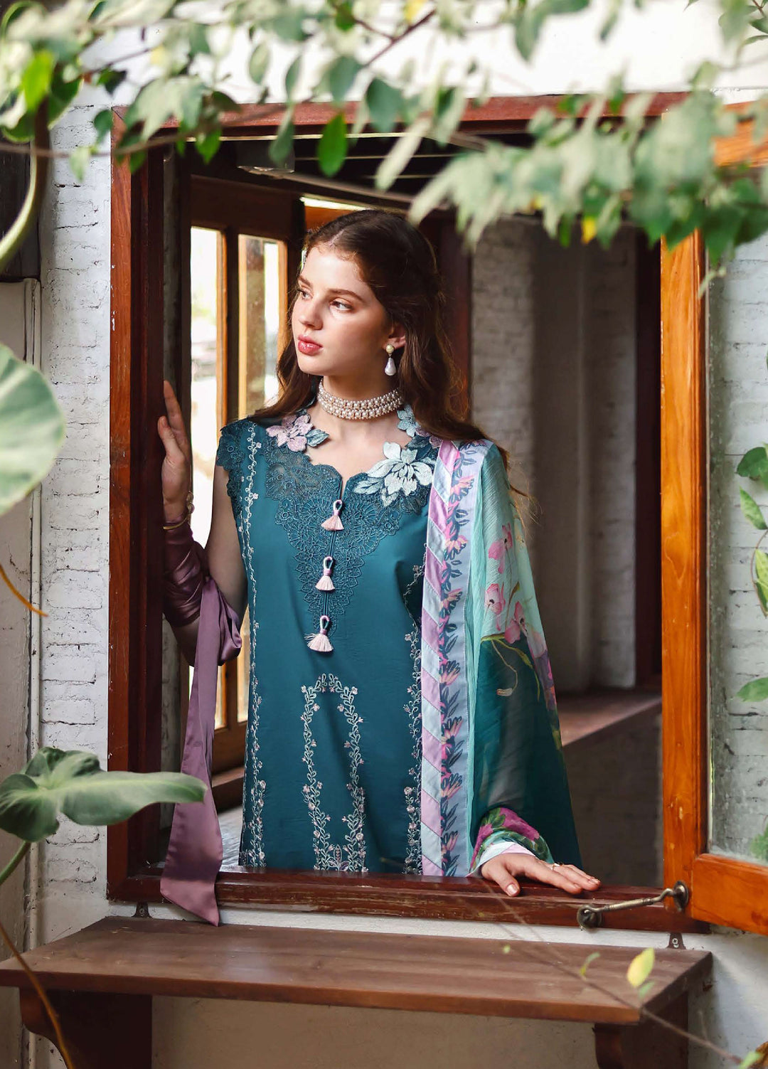 The Secret Garden by Mushq Unstitched Embroidered Lawn 3 Piece Suit MU26ULSG Ivy Spell HUNSS260206 - Festive Collection