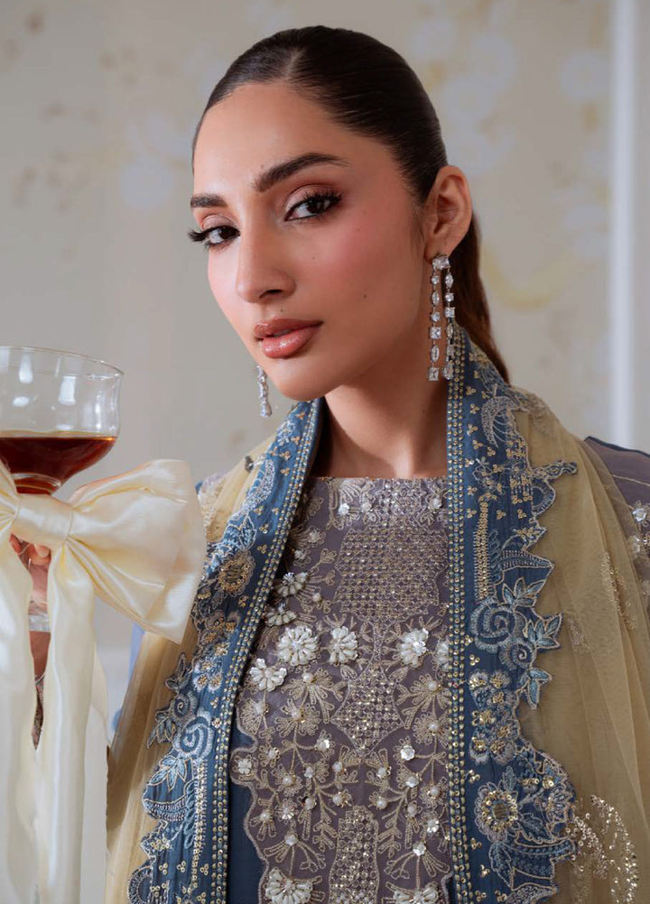 Elanora by Nureh Embroidered Unstitched Luxury Chiffon 3 Piece Suits NU25EC NEL-82 - Festive Collection