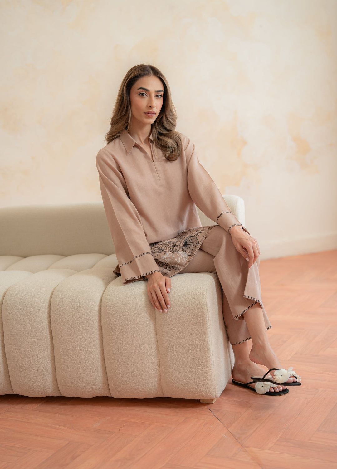 Pret Essentials by Sahar Pret Embroidered Dobby Jacquard 2 Piece SSED-ZH-V2-01 - Winter Collection