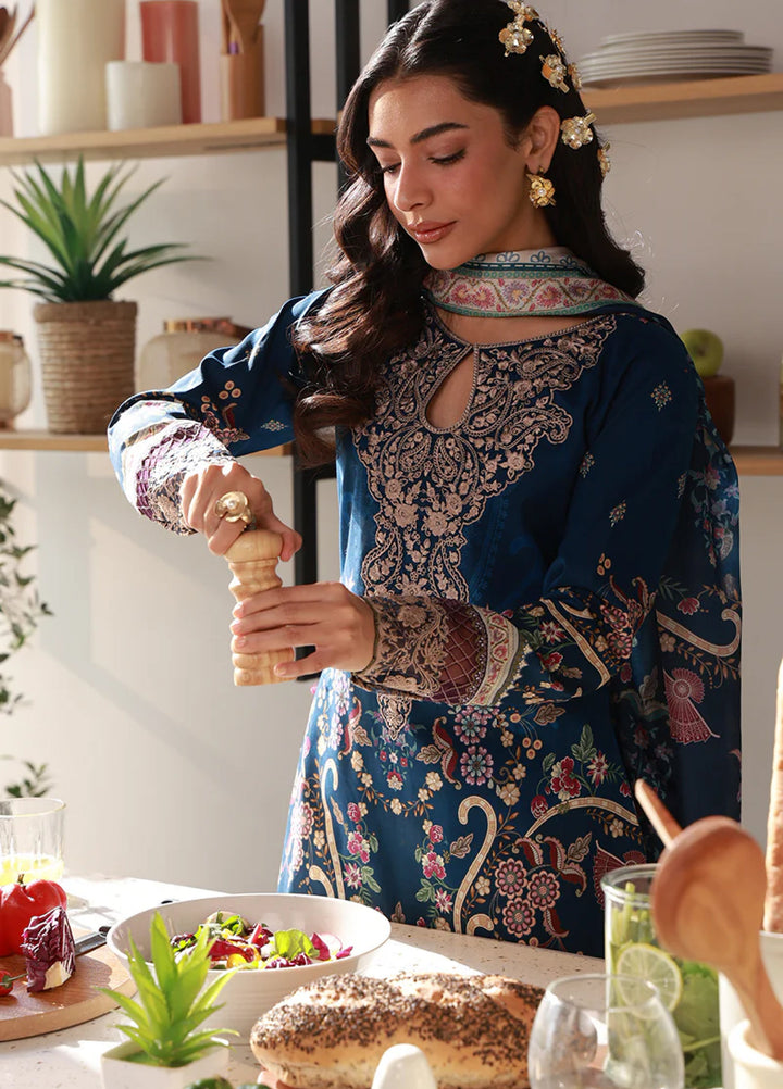 Delia by Gulaal Unstitched Embroidered Lawn 3 Piece Suit GL26UD D-10 Onyxa - Summer Collection