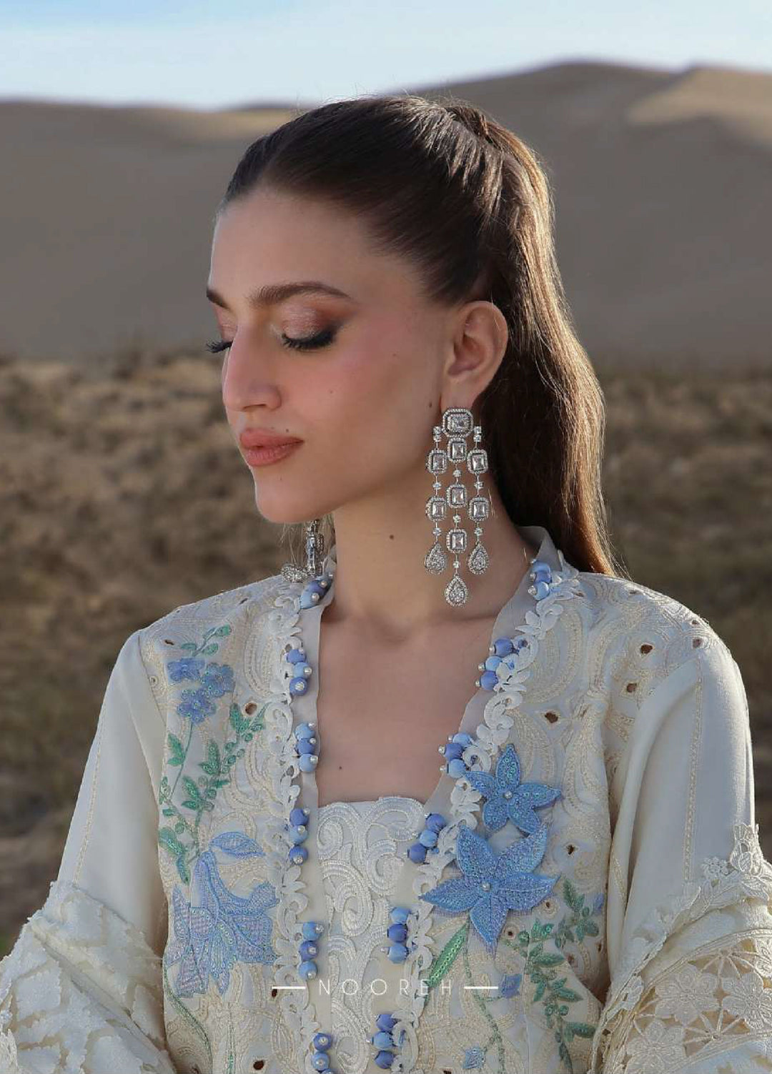 Rang Rasiya Premium Unstitched Embroidered Lawn 3 Piece Suit RR26UP D-16 Nooreh - Festive Collection