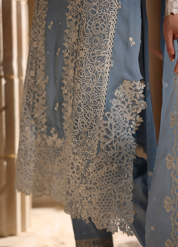 Luxe by Azure Unstitched Chiffon Embroidered Suits 3 Piece AZ25LF Serenite - Festive Collection