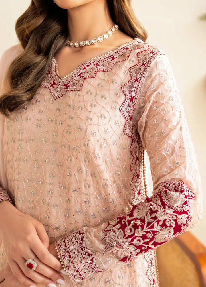 Xenia Formal Luxury Unstitched Embroidered Chiffon Suits 3 Piece XE25FL XF-986 Tanim - Formals Collection