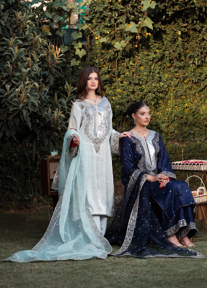 Sitaray by Reezas Women Pret Silk Embroidered 3 Piece chandni - Festive Collection