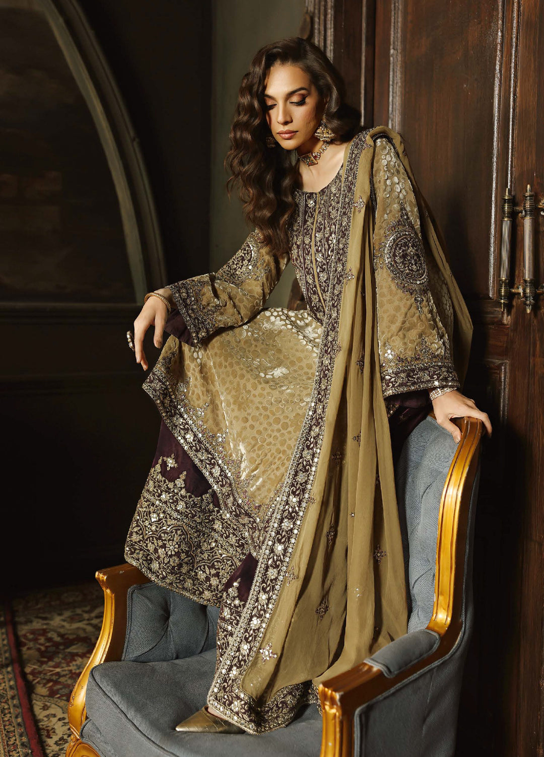 Signora by Charizma Unstitched Velvet Embroidered Suits 3 Piece CRZ25SV CVT5-13 - Festive Collection