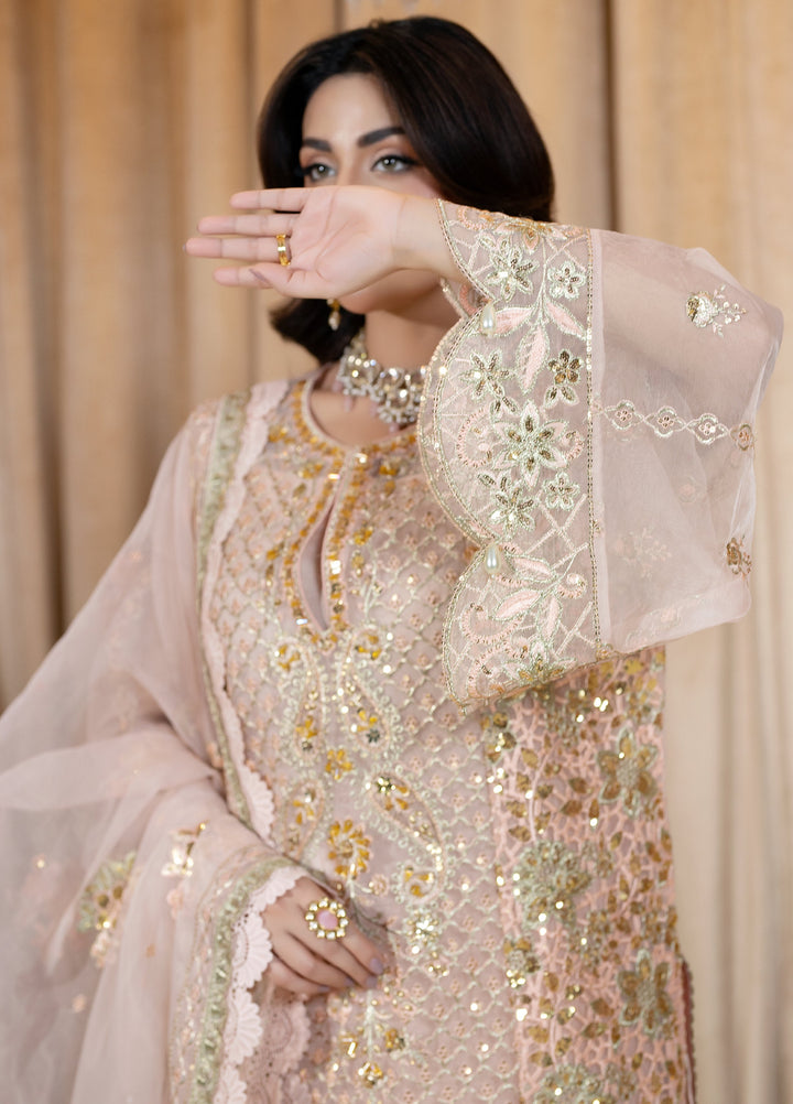 Maah-e-Noor Raum by Sarb Unstitched Embroidered Organza 3 Piece Suit RS26UMN MWF-02 - Wedding Collection
